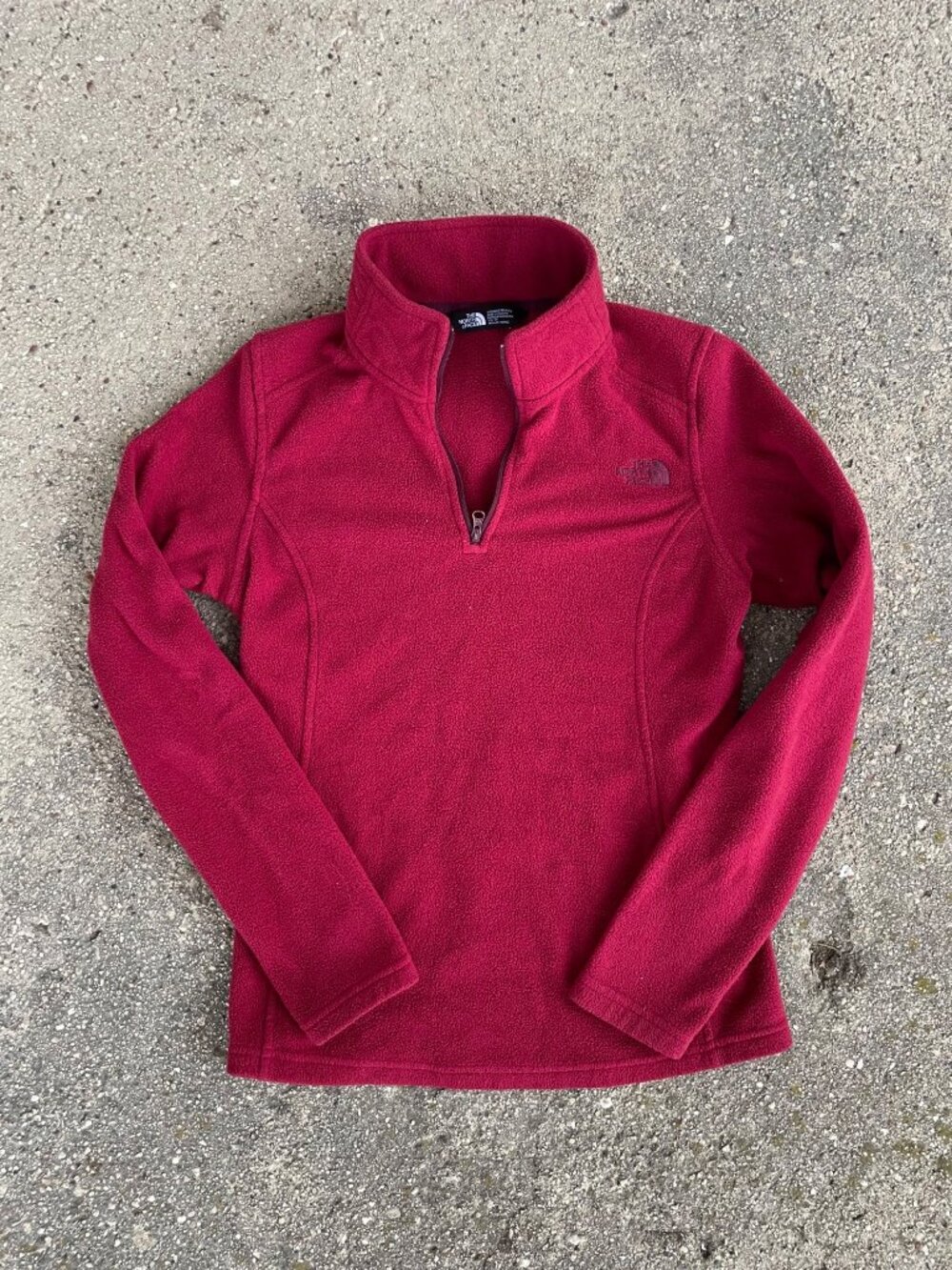 The North Face Fleece 1/4 Zip Pullover Burgundy Red Womens XS Gorpcore Normcore